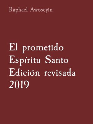 cover image of El prometido Espíritu Santo   Edición revisada 2019